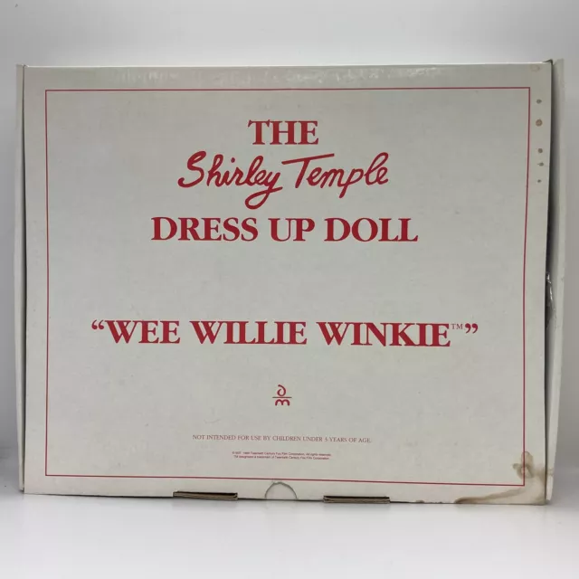 Shirley Temple Dress Up Doll Outfit - Wee Willie Winkie - Danbury Mint - NIB