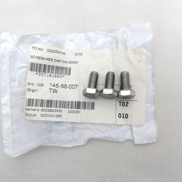 Sea Doo OEM M8x16 Hexagon Hex Cap Screws Bolts 207181660 Set of 3