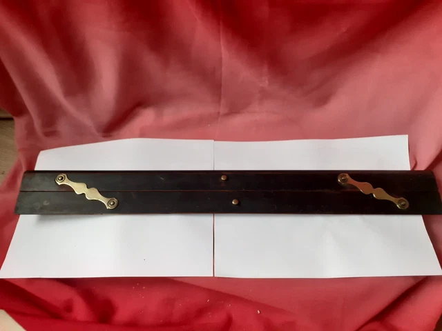 Regla paralela antigua cartografía de marineros de navegación de ébano y latón