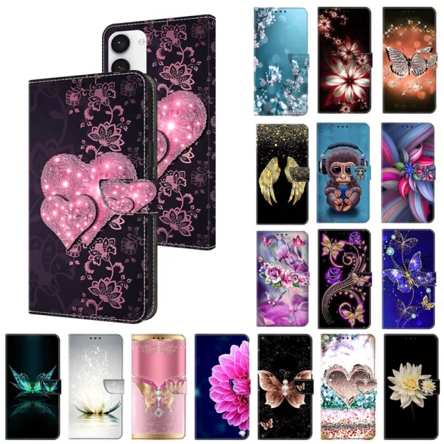 Case For Samsung A15 A25 A24 A05S A35 A55 A54 Patterned Flip Wallet Stand Cover