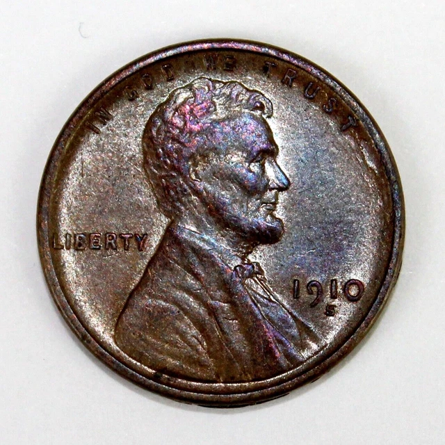 1910 S Key Date Lincoln Wheat Cent Penny UNC BU Brown Nice BN Example! 1c Coin