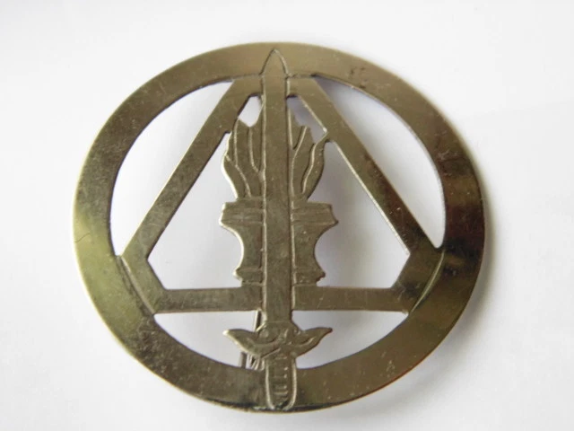 Insigne Ancien Indochine GÒ CÔNG - Garde/Police/Gendarmerie Cochinchine - 24x17 Mm - Authentique