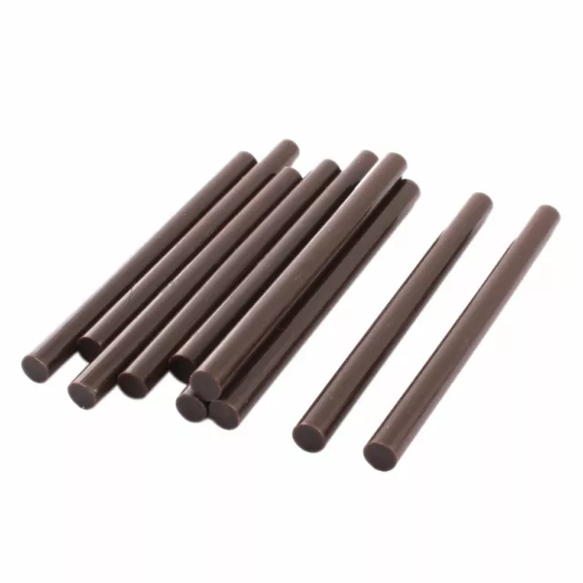 10 x Coffee Color Hot Melt Glue Adhesive Sticks 7x100mm for Package Sealing