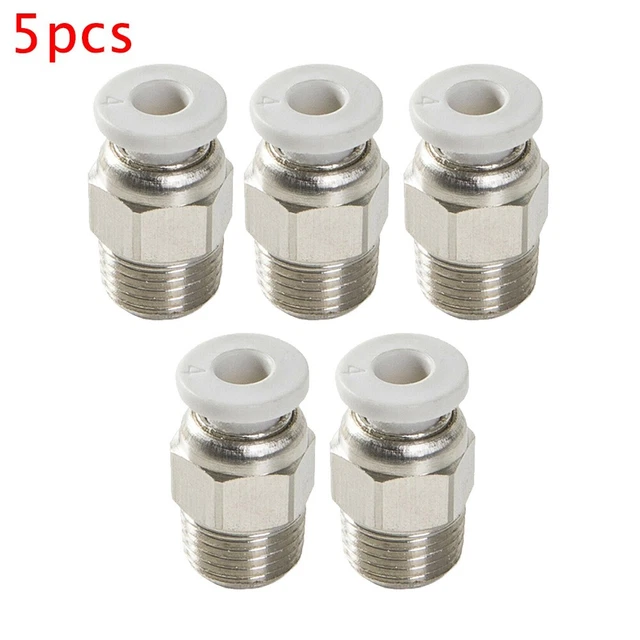 sourcingmap 8mm Tubo 1/4BSP Filettatura Maschio Rapido Connettore Pneumatico Aria Raccordo 5
