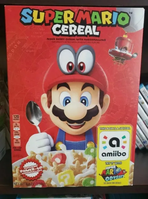 Kellogg's Super Mario Cereal Limited Edition with Amiibo Nintendo (Food expired)