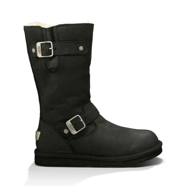 UGG Kensington Biker Boots Black Suede Size 8 UGG Kensington Biker Boots Black Suede Size 8