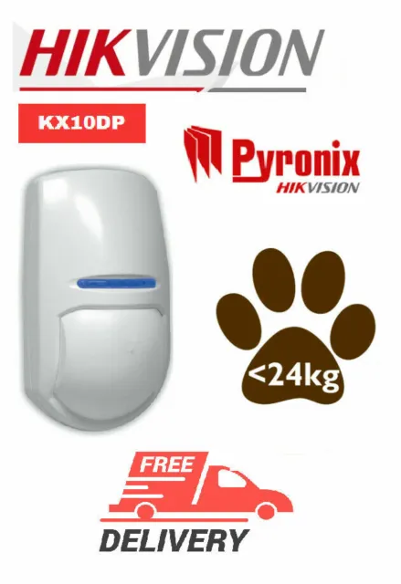 Détecteur Pyronix hikvision KX10DP Blue Wave Technology Pet Immune 10m...