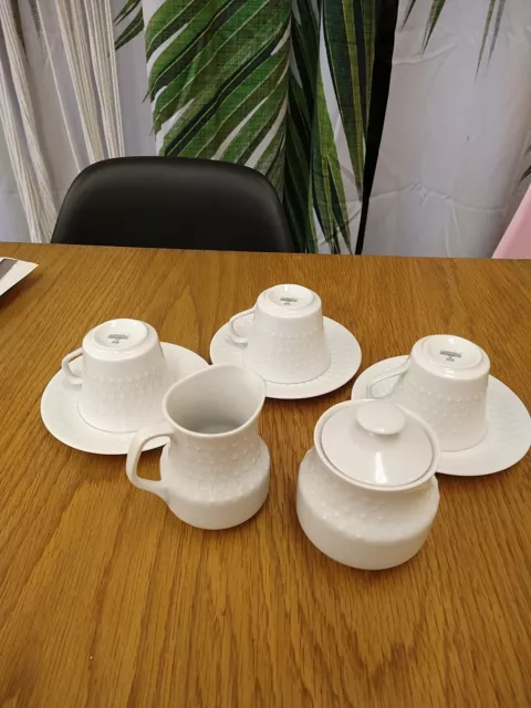 Set of 9 Pieces Mitterteich Bavaria Espresso Demitasse Cups& creamer, sugar bowl
