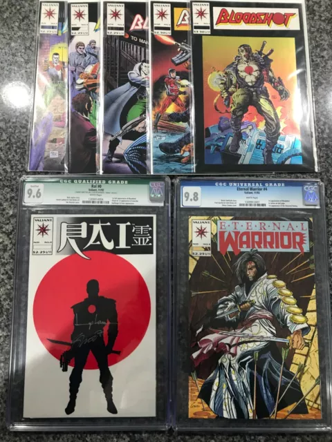 Eternal Warrior #4 Cgc 9.8 * Rai #0 Cgc 9.6 Dbl Sigs! Bonus! * Valiant 1992