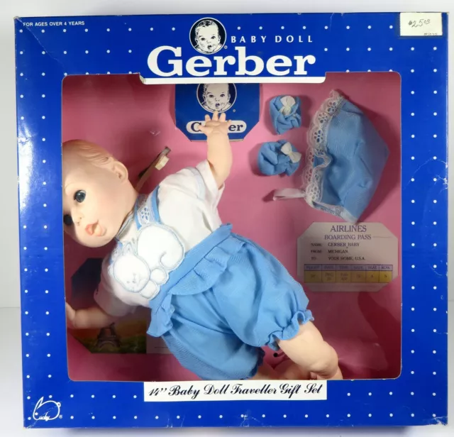 Nib Gerber Baby Doll 1991 Vintage 14" Traveler Gift Set