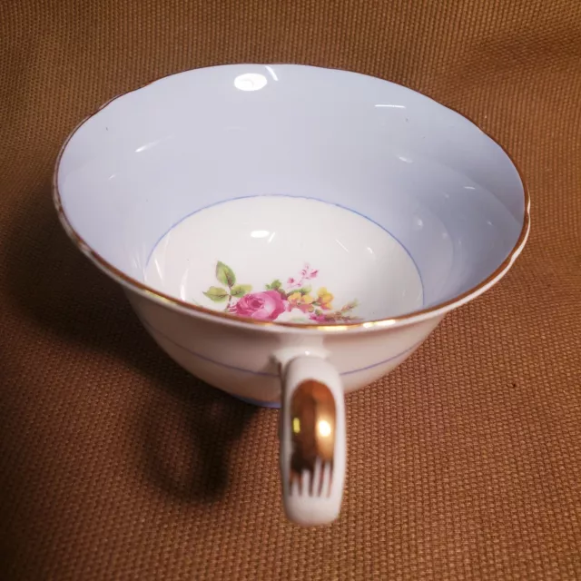 Vintage Shelley - Baby Blue Floral Bone China Teacup - Great Condition