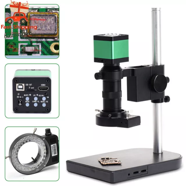 48MP 1080P Digital Video Industrial Microscope HDMI Camera Video Stand C/CS Lens