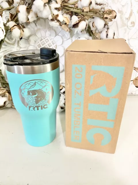 RTIC 20 oz Tumbler Hot Cold  20oz Teal Outdoor Fishing