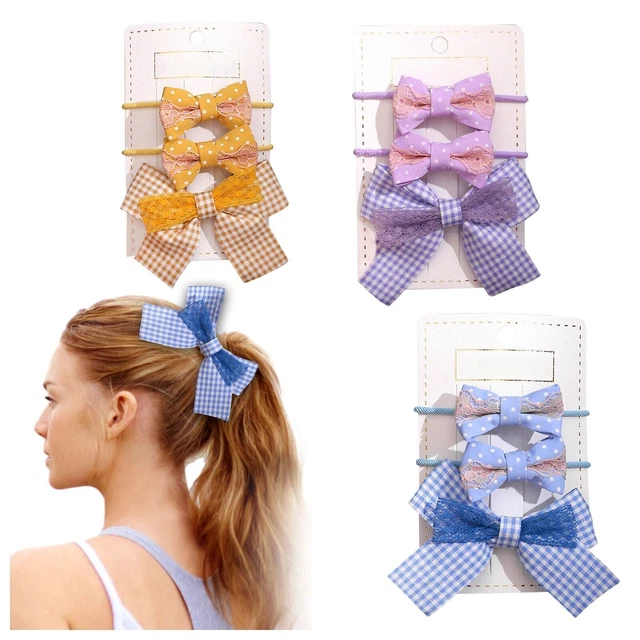 Hair Accessories Women'S Plaid Fabric Hairpin Bow All Match Hair Rope Suit