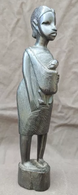 Old Vintage Hand Carved Tribal Native African Figure Statue Wood Carving Africa