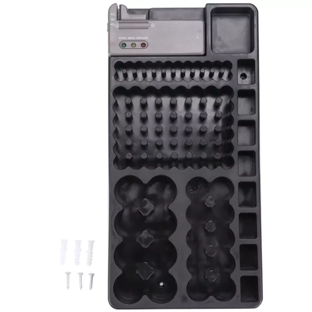 2X(Support de Batterie de Stockage Organisateur Avec Testeur - Batterie  Rack 4)