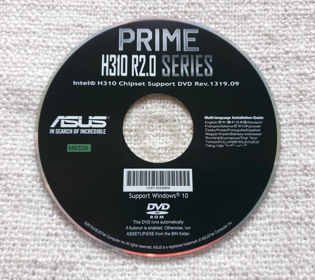 CD DRIVERS PARA Placa Base Motherboard Asus Prime H310 R2.0 Original