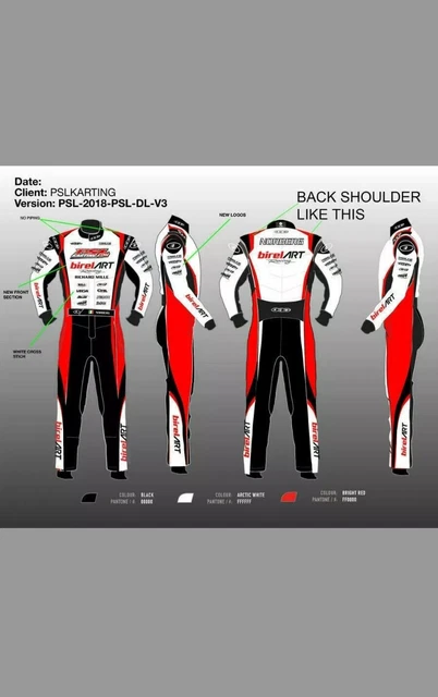 thumbnail interactive-video image 1 of FR-1 Birel Art Style Go Kart Racing Suit With Gloves – All Sizes Available (New Without Tags) 1 of 5