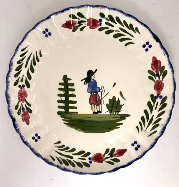 Blue Ridge Southern Potteries French Peasant Man Chop Plate Round Patter 11.75"