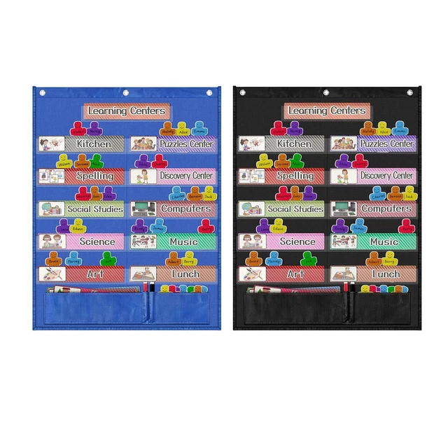 EDUCATIONAL CHART LEARNING Center Pocket Chart Preschool Activity ...