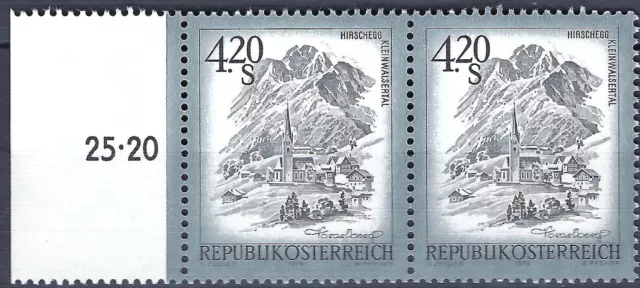 Österreich 1973: postfrisch MiNr.: AT 1612; Bogenrandstk Paare Zähler ANK:1644