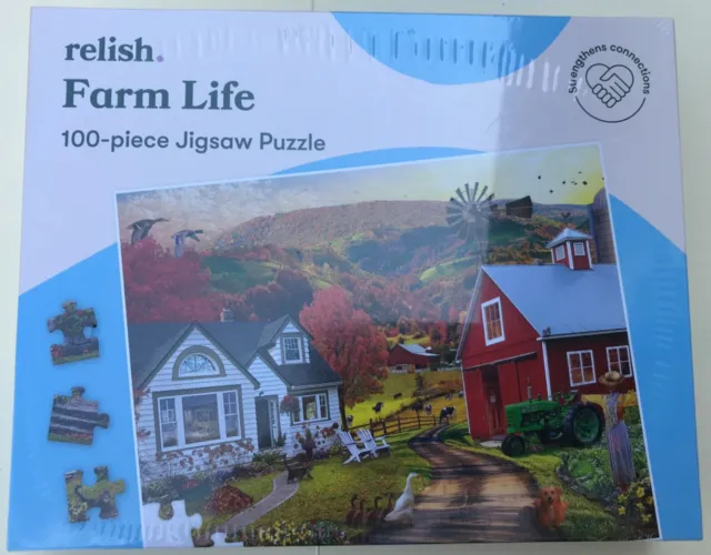 🙂 Deliish - Rompecabezas Farm Life - Demencia, Alzheimer, ayuda para la memoria - 100 piezas