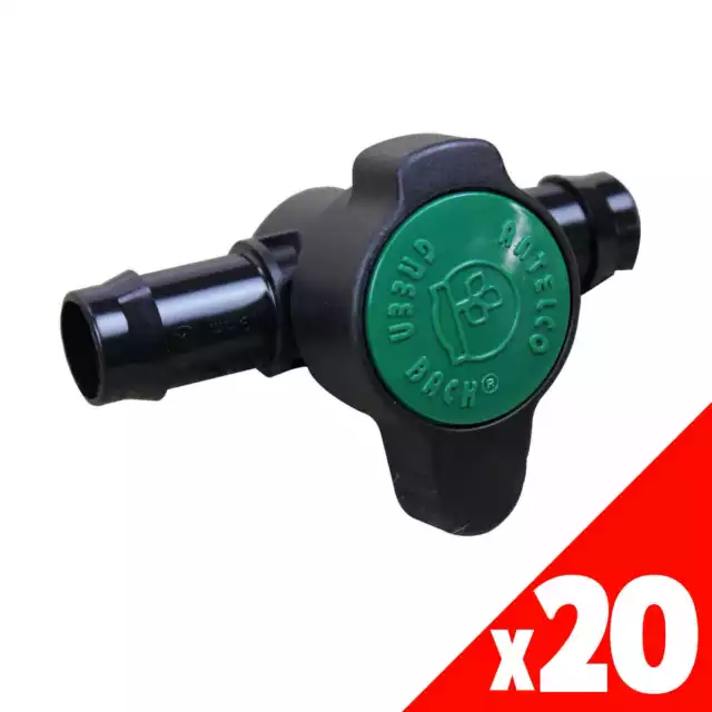 GREEN BACK VALVE 19mm Low Dens. Fittings Garden Water Irrigation 45525 BAG of 20