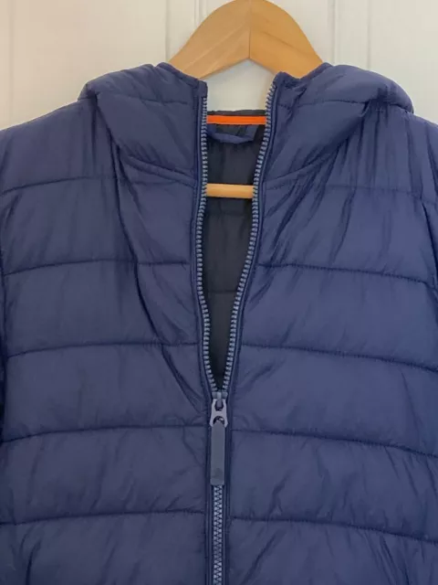 Next boys navy quilted midweight hooded puffer jacket age 13