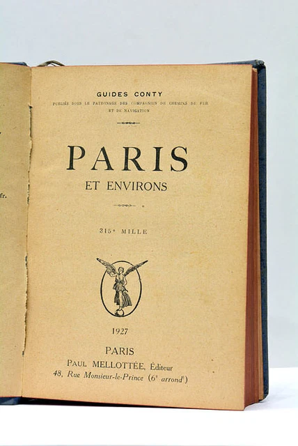 GUIDES CONTY PARIS Et Environs Illustrations Paris 1927 EUR 40,00 ...