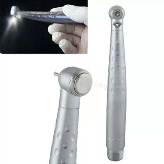 Dental Push Fast High Speed LED Handpiece 4 Hole 3 W Large Torque Push Button UK