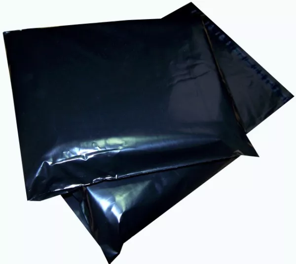 Black coloured plastic poly mailing bags postage postal protective packaging 3