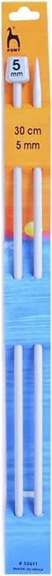 Pony Classic Single Point Knitting Needles 30cm Length 5mm Width - 32611 - BNew