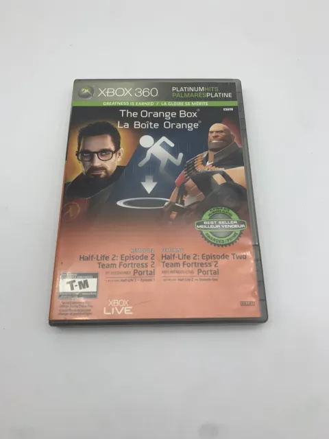 Xbox 360 - Half Life 2 The Orange Box & Portal 2 Game Set w/ Manuals - USED, CIB
