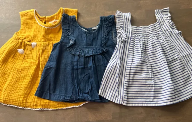 3T Lot (3) Genuine Kids Calvin Klein Shirts Tops Blouse Toddler Baby Girl Gauze