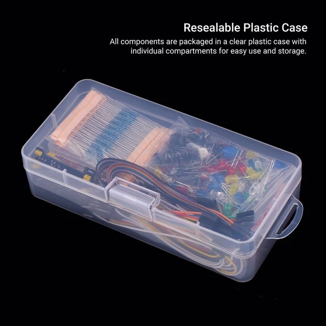 Essential Components for Arduino For UNO R3 830 Well Breadboard Starter Kit