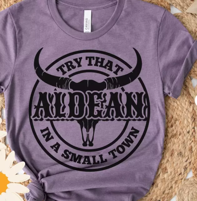 Jason Aldean Try That In A Small Town T Shirt Single Sided Unisex Purple