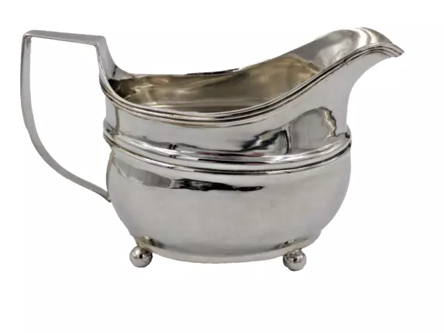 Georgian Solid Sterling Silver Boat Shaped Cream Jug London 1809 (1867/GNP)