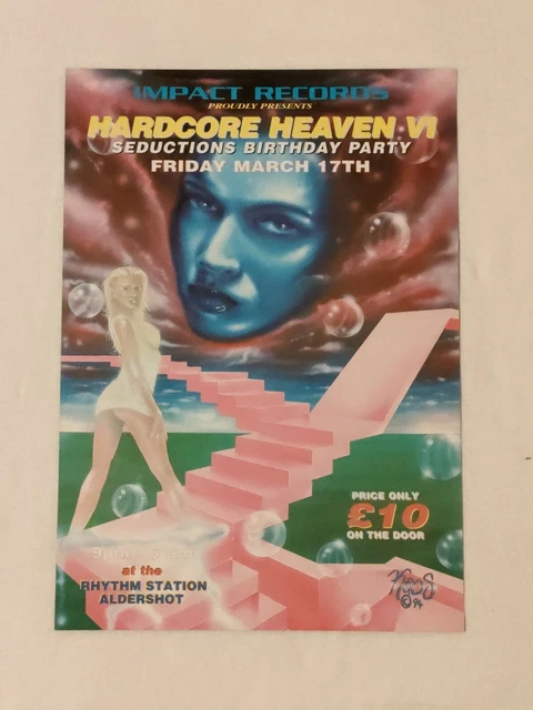 HARDCORE HEAVEN RAVE flyer, 1990's rave flyers. £2.50 - PicClick UK