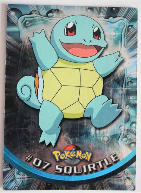 POKEMON #07 SQUIRTLE - TOPPS Trading Card 1st Printing (Blue Logo) HOLO ...