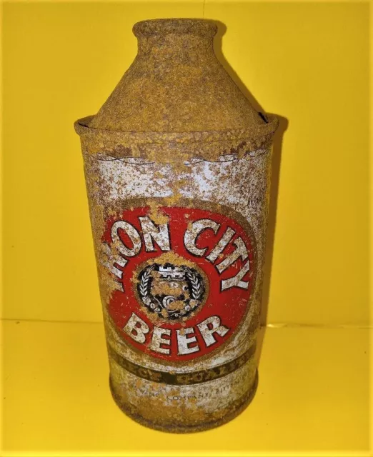 Off grade Iron City Beer Cone Top  Beer Can.