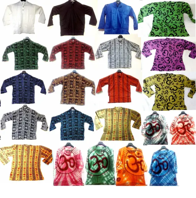 Vente en gros 40pc assortiment de coton indien ethnique hommes t-shirt...