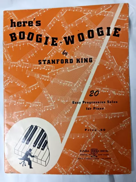 1944 Sheet Music Here's Boogie Woogie 20 Easy Prog. Piano Solos By Stanford King