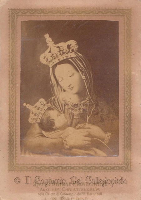 Napoli Foto albumina Mater Providentiae Chiesa di Caravaggio P. Barnabiti
