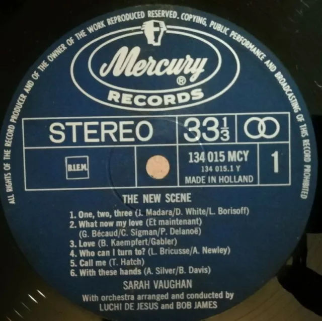 377 Lp Sarah Vaughan - The New Scene 1966 134 015 Mcy Vg+/Vg++ Cvcc 3