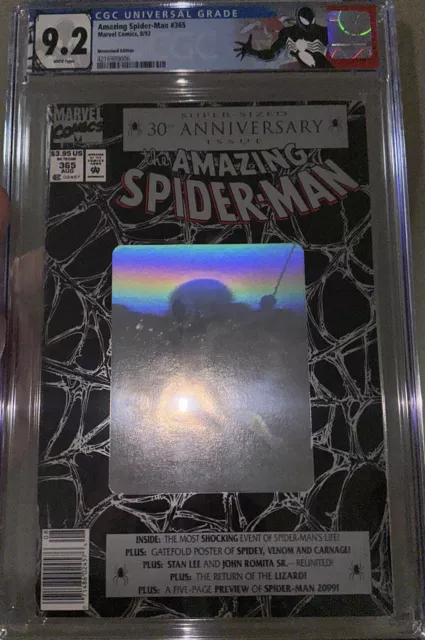 Amazing Spider-Man #365 CGC 9.2 NM-  1st Appearance of Spider-Man 2099 WHITE