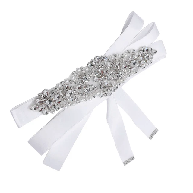 1PC Cintura sposa donna Strass fatto a mano Perla Decor Abito