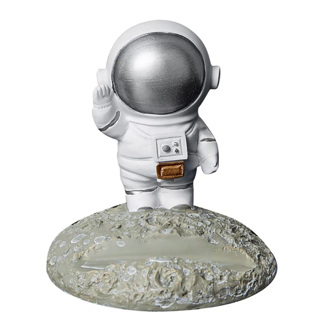 Soporte de astronauta resina astronauta estatua decoraciones fiesta plata