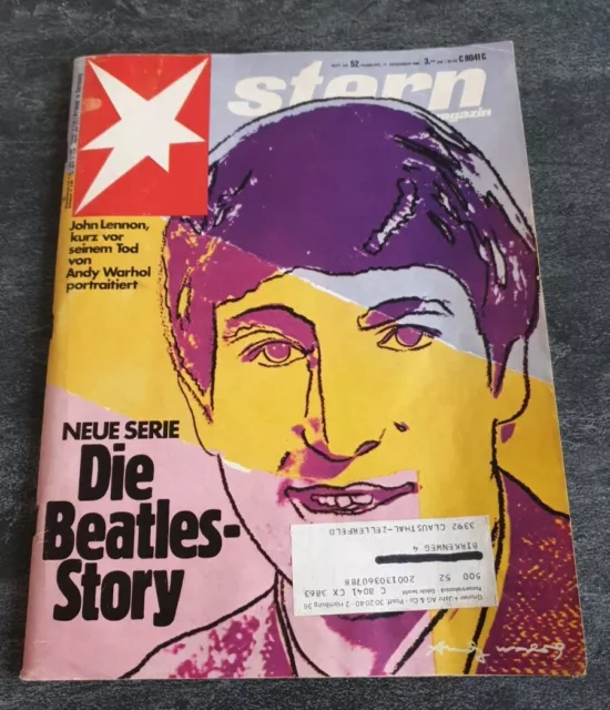 Stern Magazin Nr. 52 * 17.12.1980 Die Beatles Story John Lennon, Waffenhandel