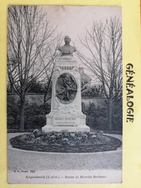 Antique 95 postcard - SILVEREUIL statue of Maurice BERTEAUX 21 May 1911