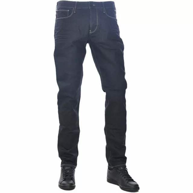 ARMANI JEANS 6X6J06 Mens Denim Jeans Stretch Black Fabric Regular Slim Fit